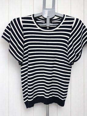 Banana Republic Striped Short Sleeve Top